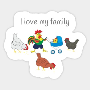 I love my family Sticker